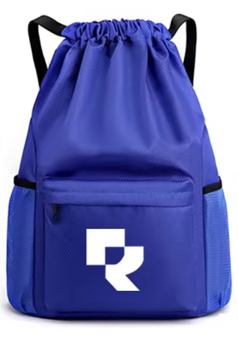 Custom Promotional Water-Resistant School Drawstring Backpacks with Pocket and Logo Printing