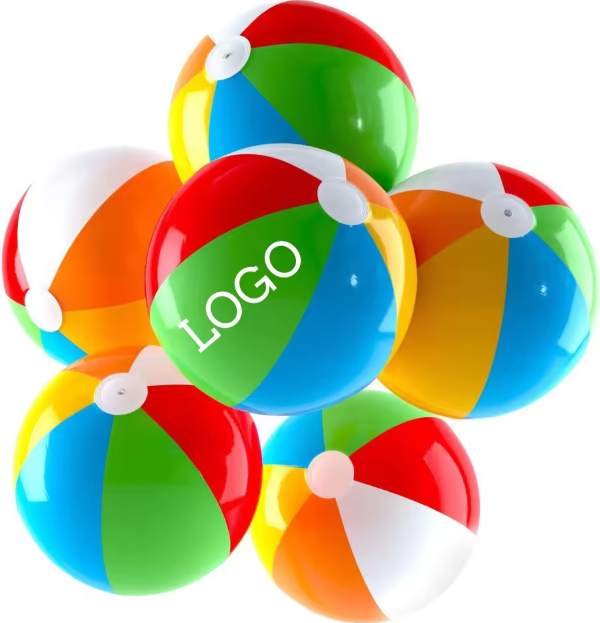 Wholesale Custom Eco-Friendly Colorful Printing PVC Ball Inflatable Beach Ball Rainbow Beach Toy Balls