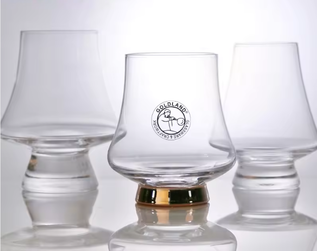 Wholesale Custom Logo Pedestal Crystal Whiskey Glass for Craft Beer Cocktail Coffee Bar Restaurant Corporate Gift