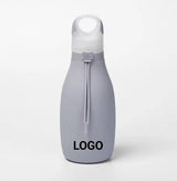 Custom 500ml Collapsible Water Bottle Reusable BPA Free Silicone Reusable Folding Water Bottles for Travel Gym Camping Hiking