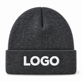 Custom Logo Winter Knit Beanie – Unisex Acrylic Warm Hat