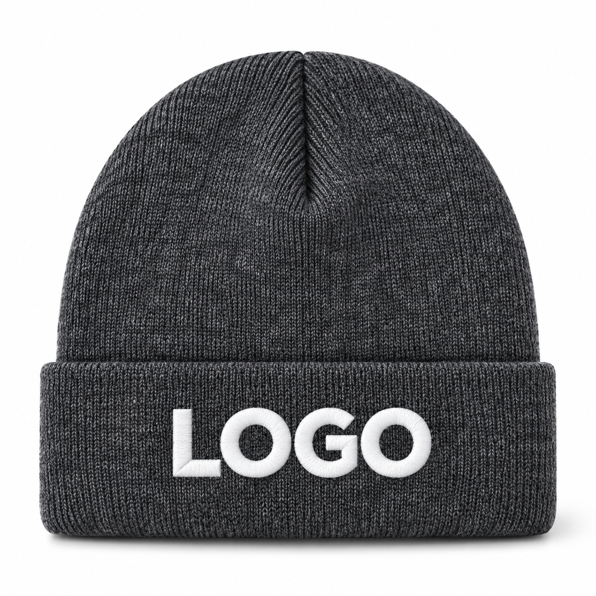 Custom Logo Winter Knit Beanie – Unisex Acrylic Warm Hat