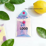 Custom Logo Hologram Pvc Tpu Plastic Button Closure Animal Pet Dog Kids Baby Nail Clipper Nail Files Packing Bag