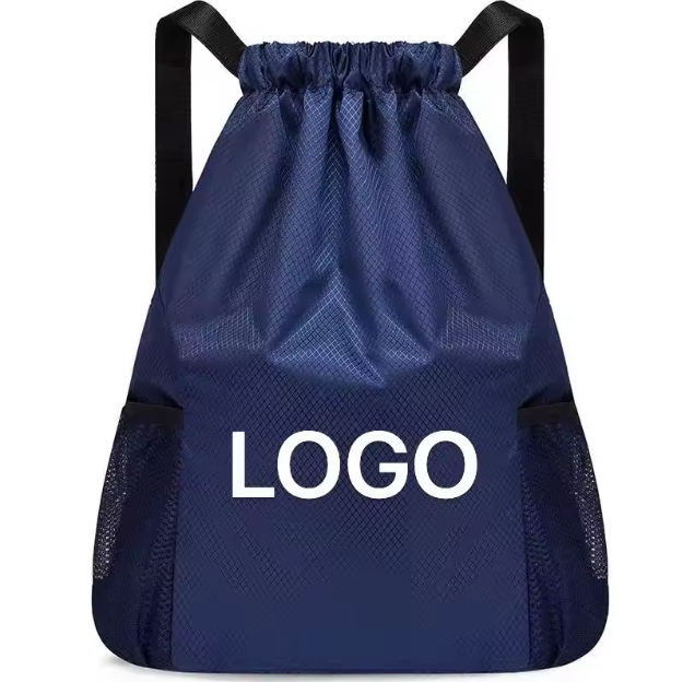 Mochila con cordón impermeable personalizada, bolsa de gimnasio con cordón para exteriores, informal, mochila con cordón