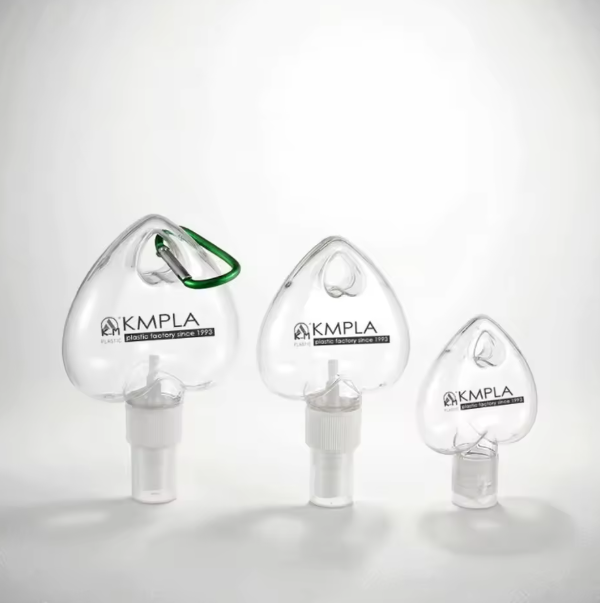 Custom Logo Transparent Plastic Heart-Shaped Stock Hook Bottle Fine Mist Upside-Down Love Spray Bottle Hand Sanitizer Bottle