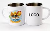 Taza de café de acero inoxidable de doble pared con logotipo personalizado, 300 ml, para sublimación, con aislamiento térmico de 12 a 24 horas, ecológica.