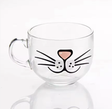 Taza de café transparente con logotipo personalizado, gran oferta, "Buenos días", vaso de leche, taza de té, taza de cereales