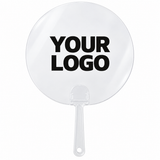 Custom Transparent Hand Fan – PET/PVC Promotional Fan with Logo Printing