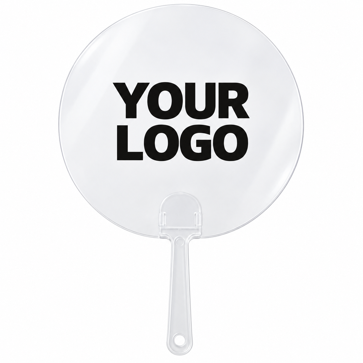 Custom Transparent Hand Fan – PET/PVC Promotional Fan with Logo Printing