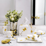 Portacepillos de dientes Butterfly Ginkgo Bath Collection - Porcelana